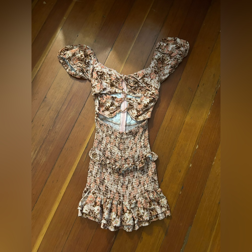Lovely floral cute-out dress